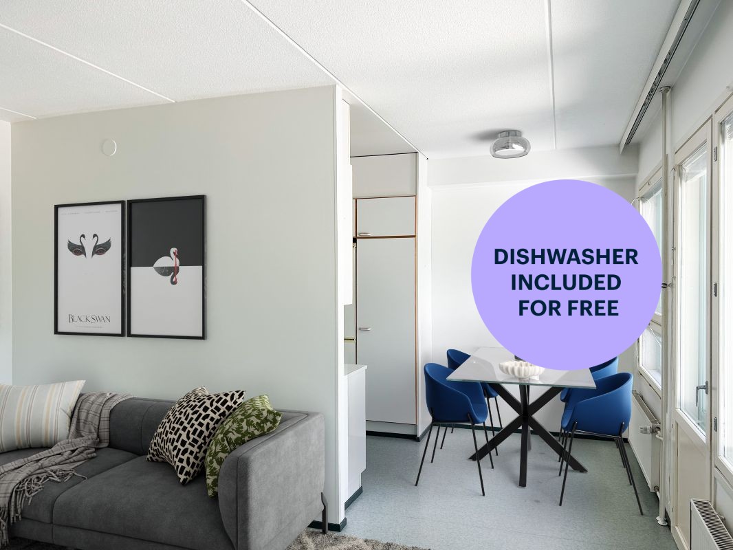 Virtuaalikalustettu - 1-bedroom apartment, Järvenpää, Pöytäalho