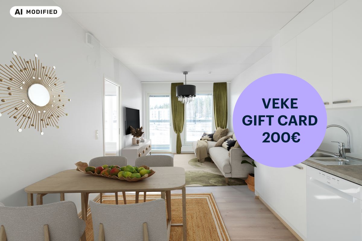 Kuva on sisustettu tekoälyn avulla. - 2 bedrooms, Espoo, Tillinmäki