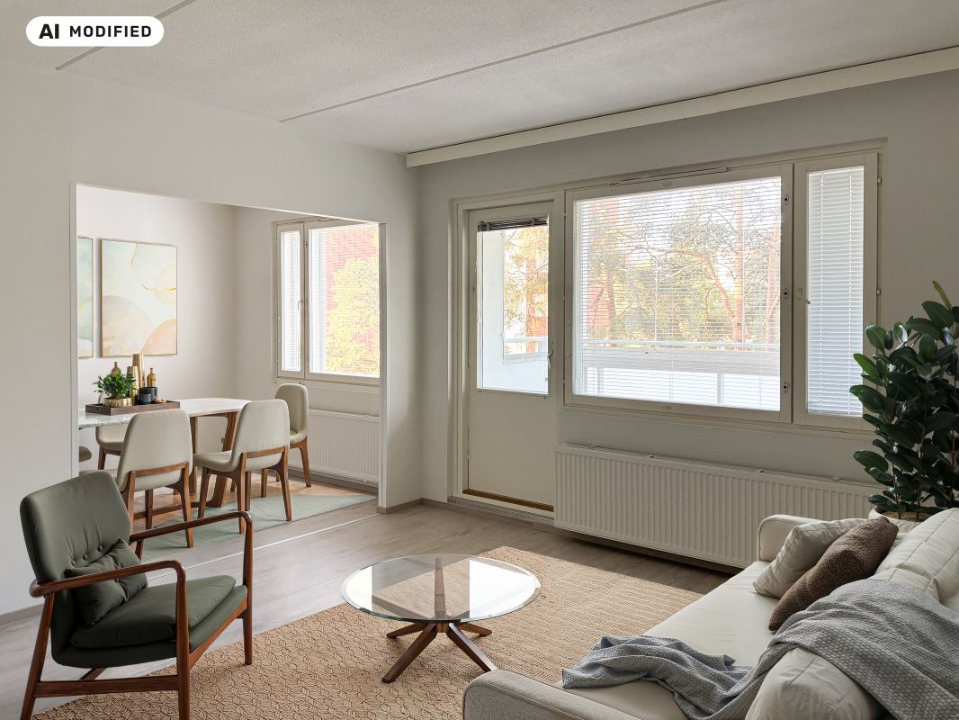 Sisustettu tekoälyn avulla - Kolmio, Oulu, Tuira