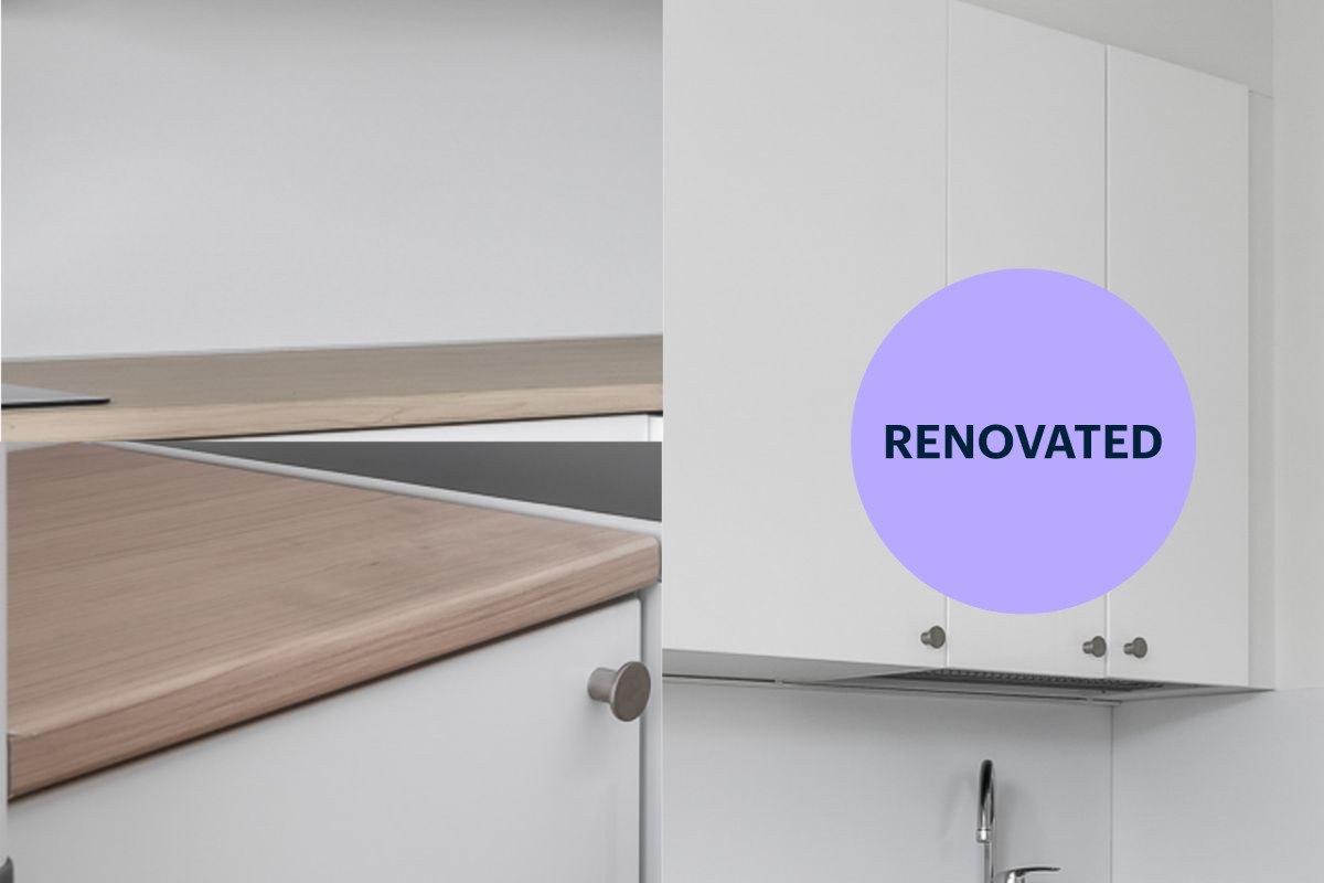 Esimerkki keittiön materiaaleista. - 1-bedroom apartment, Helsinki, Sörnäinen